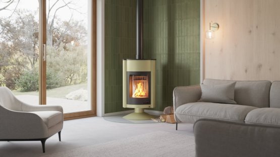 HS FLAMINGO Krbová kamna MASTERFLAMME ® Grande II, olivová