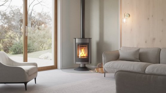 HS FLAMINGO Krbová kamna MASTERFLAMME ® Medie II, šedá