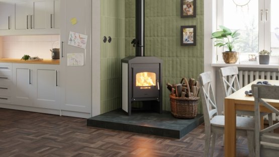 HS FLAMINGO Krbová kamna FLAMINGO ® VEGA dlažba Bílá