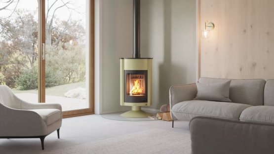 HS FLAMINGO Krbová kamna MASTERFLAMME ® Grande II, olivová