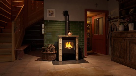 HS FLAMINGO Kachlová kamna FLAMINGO ® BALI, kachle krémová