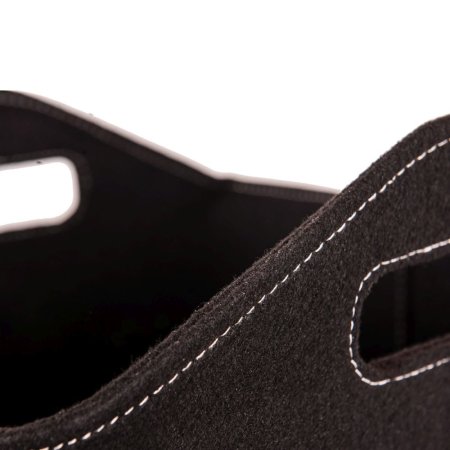 Koš na dřevo plstěný, černý