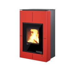 HS FLAMINGO Krbová kamna AQUAFLAM VARIO ® SAPORO 11/7kW červená, elektronická regulace