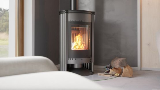 HS FLAMINGO Krbová kamna MASTERFLAMME ® Medie I, šedá