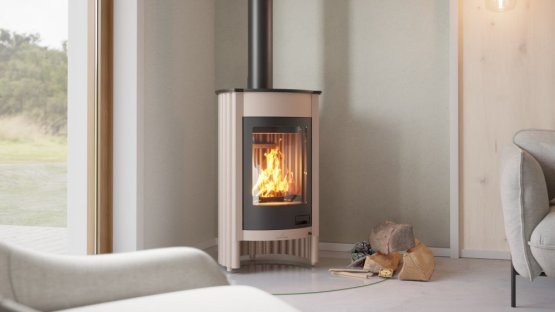 HS FLAMINGO Krbová kamna MASTERFLAMME ® Medie I, krémová