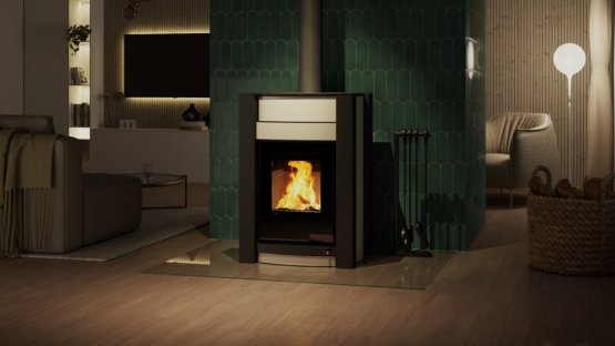 HS FLAMINGO Krbová kamna AQUAFLAM VARIO ® KALMAR 11/5kW krémová