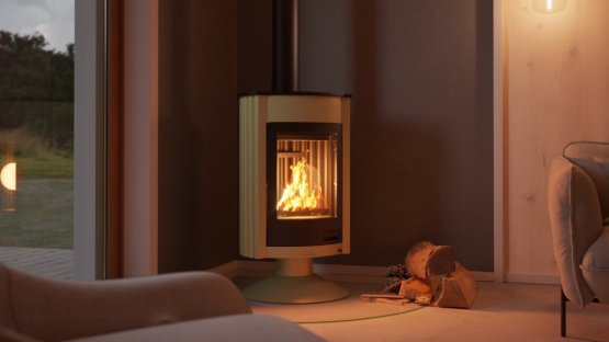 HS FLAMINGO Krbová kamna MASTERFLAMME ® Medie II, olivová