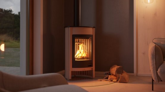 HS FLAMINGO Krbová kamna MASTERFLAMME ® Medie I, krémová