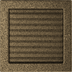 Krbová mřížka 22x22 BASIC staré zlato s žaluzií
