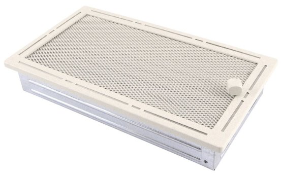 Krbová mřížka 16x32 cm, TREND krémový brokát s žaluzií