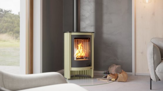 HS FLAMINGO Krbová kamna MASTERFLAMME ® Piccolo I, olivová