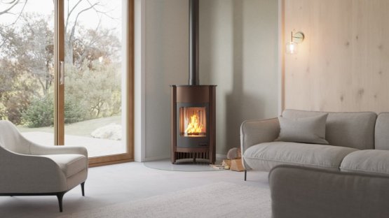 HS FLAMINGO Krbová kamna MASTERFLAMME ® Grande I, hnědá - sametová