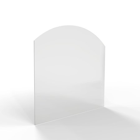 HS FLAMINGO Sklo pod kamna - Oblouk 1000x1000 mm / R725 / 6 mm