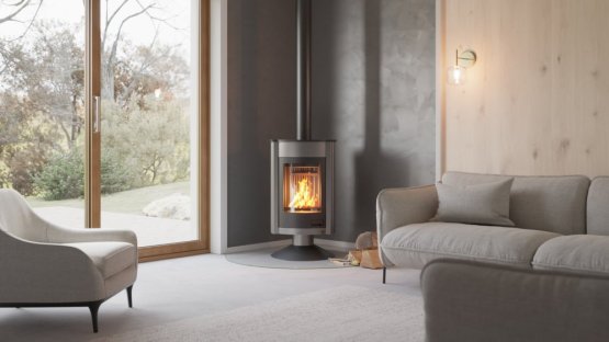 HS FLAMINGO Krbová kamna MASTERFLAMME ® Medie II, šedá