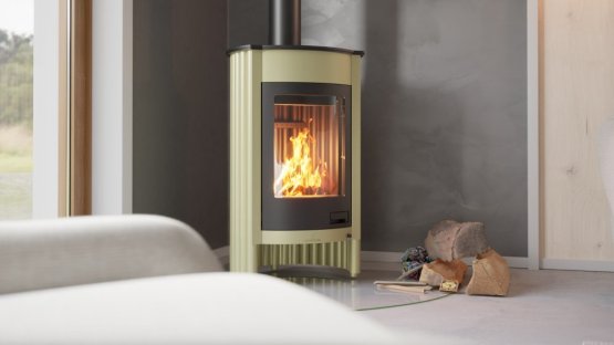 HS FLAMINGO Krbová kamna MASTERFLAMME ® Medie I, olivová