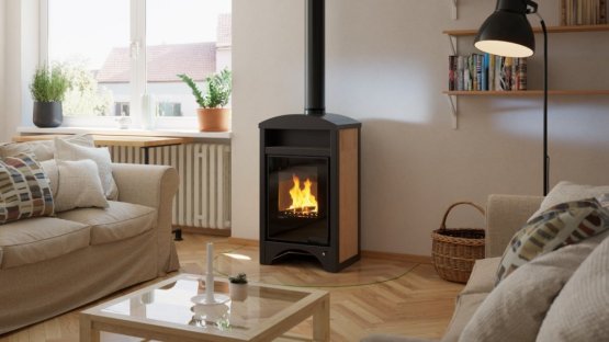 HS FLAMINGO Krbová kamna AQUAFLAM VARIO ® BARMA 11/7kW dlažba Javor, elektronická regulace