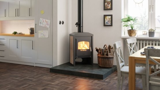 HS FLAMINGO Krbová kamna FLAMINGO ® VEGA dlažba Bělený dub