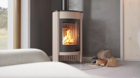 HS FLAMINGO Krbová kamna MASTERFLAMME ® Medie I, krémová