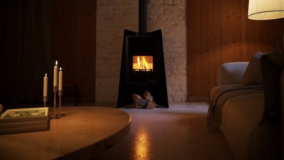 HS FLAMINGO Krbová kamna FLAMINGO DELUXE ® ISLAND, černá