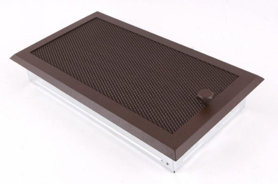 Krbová mřížka 16x32 cm, hnědý brokát s žaluzií