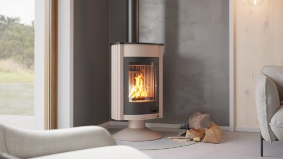 HS FLAMINGO Krbová kamna MASTERFLAMME ® Medie II, krémová