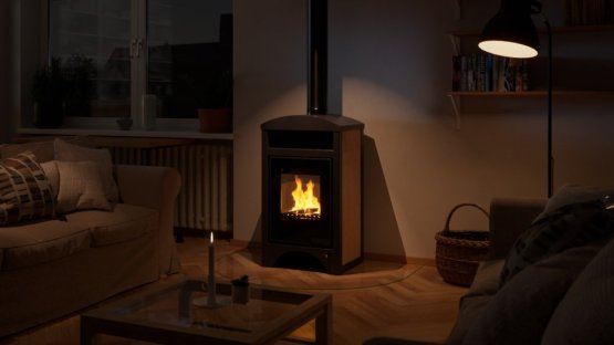 HS FLAMINGO Krbová kamna AQUAFLAM VARIO ® BARMA 11kW dlažba Javor (teplovzdušná verze)