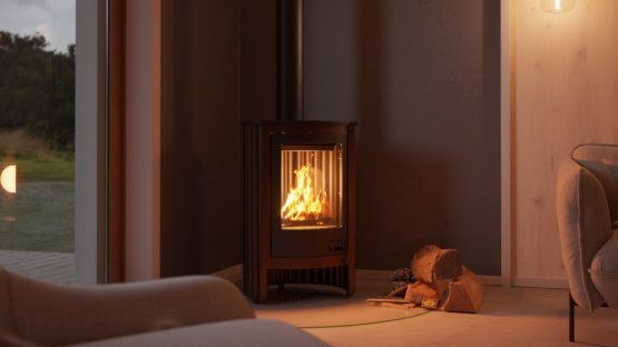 HS FLAMINGO Krbová kamna MASTERFLAMME ® Piccolo I, hnědá - sametová