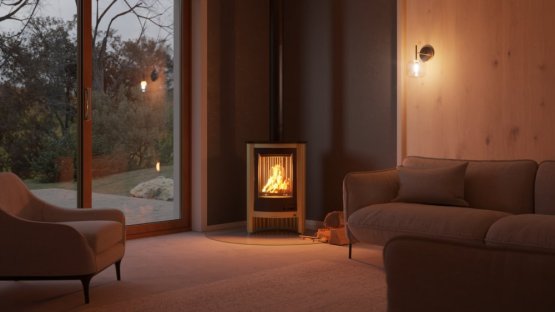 HS FLAMINGO Krbová kamna MASTERFLAMME ® Piccolo I, olivová