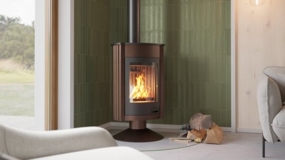 HS FLAMINGO Krbová kamna MASTERFLAMME ® Medie II, hnědá - sametová