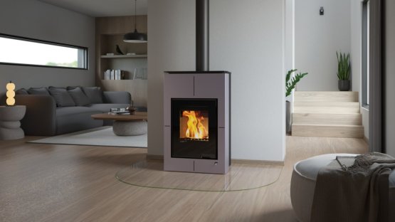 HS FLAMINGO Krbová kamna AQUAFLAM VARIO ® SAPORO 11kW šedá (teplovzdušná verze)