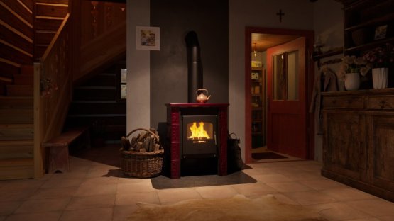 HS FLAMINGO Kachlová kamna FLAMINGO ® BALI, kachle bordo