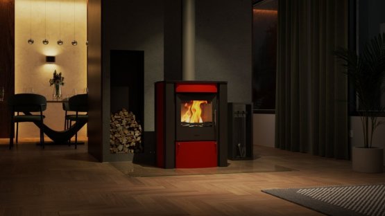 HS FLAMINGO Krbová kamna FLAMINGO ® AMOS červená