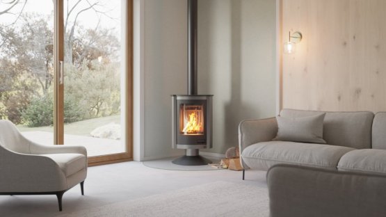 HS FLAMINGO Krbová kamna MASTERFLAMME ® Piccolo II, šedá