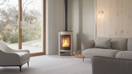 HS FLAMINGO Krbová kamna MASTERFLAMME ® Medie I, krémová