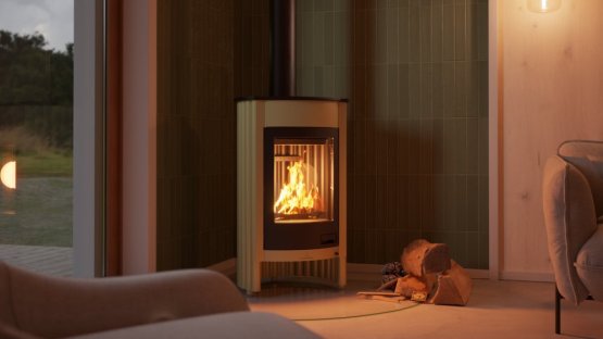 HS FLAMINGO Krbová kamna MASTERFLAMME ® Medie I, olivová