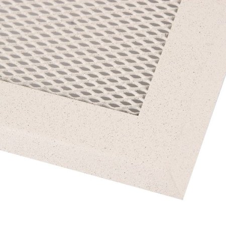 Krbová mřížka 16x16 cm, krémový brokát s žaluzií