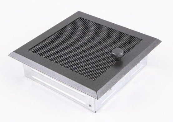 Krbová mřížka 16x16 cm, grafit s žaluzií