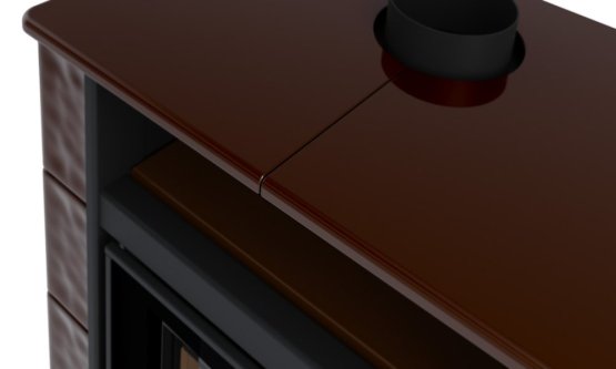 HS FLAMINGO Kachlová kamna AQUAFLAM VARIO ® PERU 11kW, kachle hnědá (teplovzdušná verze)