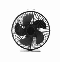 Ventilátor na kamna FLAMINGO pětilopatkový s krytem, černý
