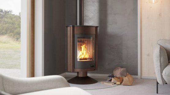 HS FLAMINGO Krbová kamna MASTERFLAMME ® Medie II, hnědá - sametová