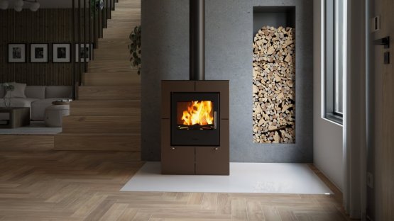 HS FLAMINGO Krbová kamna FLAMINGO ® EVENES hnědá - sametová