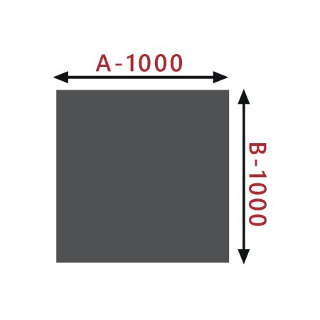 HS FLAMINGO Sklo pod kamna - Čtverec 1000x1000mm / 8mm