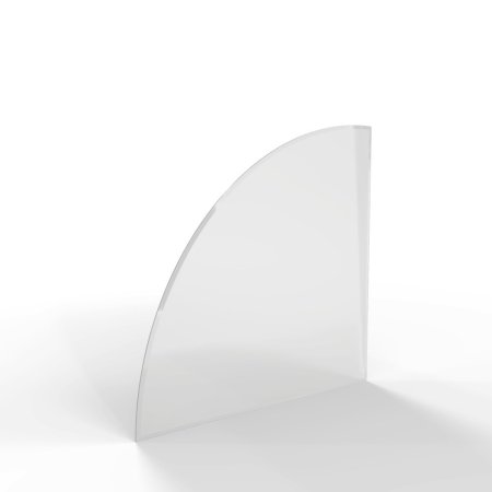 Sklo pod kamna - FLAMINGO Výseč 1000x1000 mm, fazeta / 6 mm