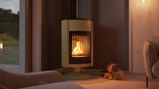 HS FLAMINGO Krbová kamna MASTERFLAMME ® Grande II, olivová