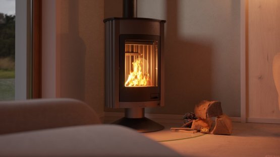 HS FLAMINGO Krbová kamna MASTERFLAMME ® Medie II, šedá