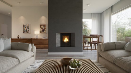 HS FLAMINGO Krbová vložka AQUAFLAM ® 7 s výměníkem a automatickou regulací hoření