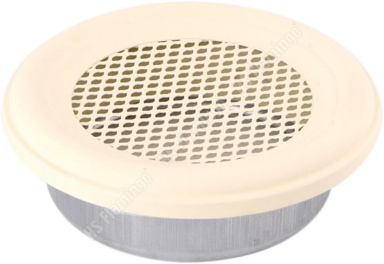 Krbová mřížka KULATÁ 125 mm slonová kost