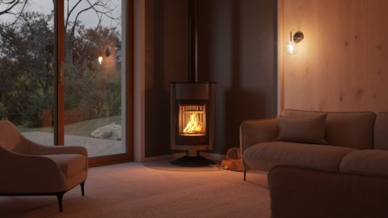 HS FLAMINGO Krbová kamna MASTERFLAMME ® Grande II, šedá