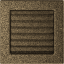 Krbová mřížka 17x17 BASIC staré zlato s žaluzií