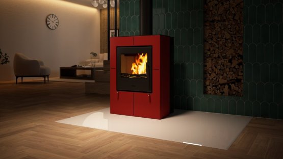 HS FLAMINGO Krbová kamna FLAMINGO ® EVENES červená